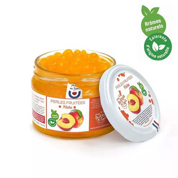 Pfirsich Fruchtperlen im Glas 240g1